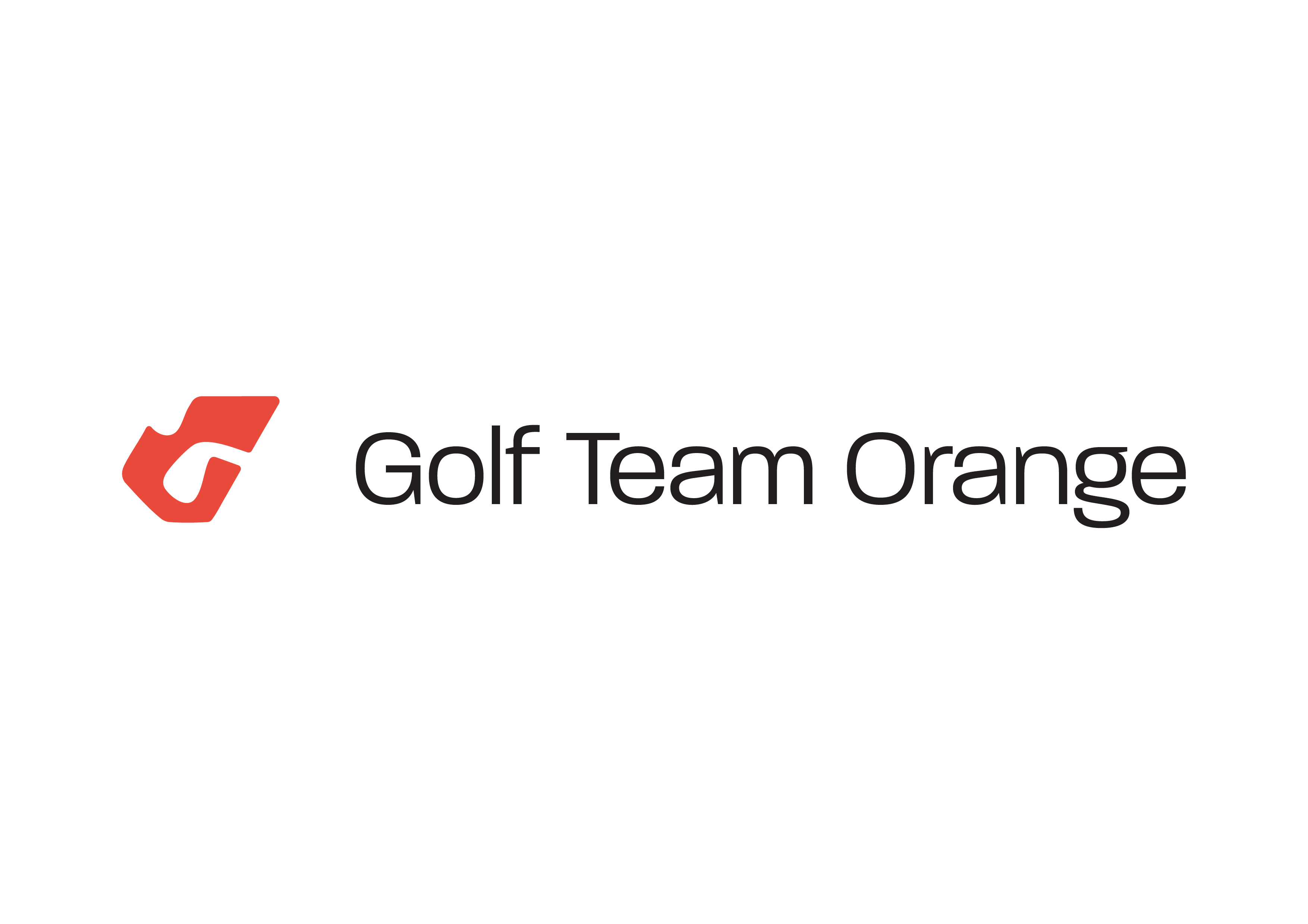 Logo on red
